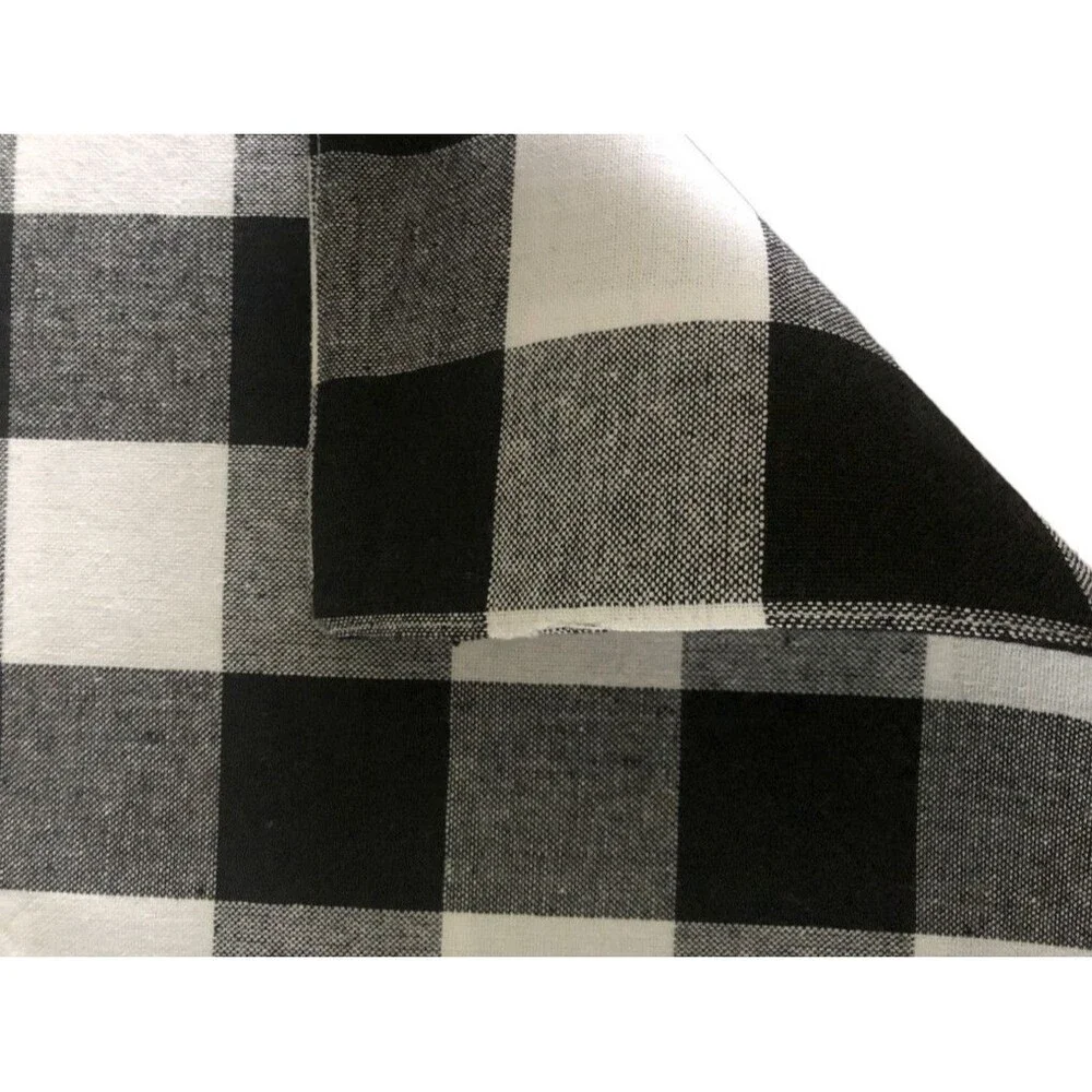 Middleton Home Buffalo Check Placemats Set of 4 Black White Reversible 19x13
